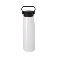 Rene Vacuum Bottle With Hanger - 19 Oz. (Q103222) -Qualityimprint Shop Q103222 white steel bottles with logo 5