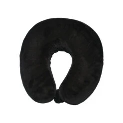 Memory Foam Travel Neck Pillows (Q117511) -Qualityimprint Shop Q117511 black pillows with logo 3