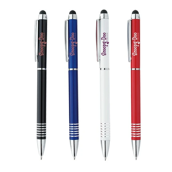 Chrome Accent Metal Twist Stylus Pens (Q130311) 2 Chrome Accent Metal Twist Stylus Pens (Q130311) - Image 2