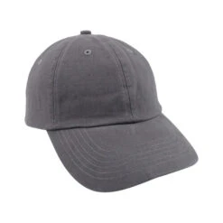 Unconstructed Deluxe Washed Brushed Cotton Twill Caps (Q131411) -Qualityimprint Shop Q131411 charcoal caps with logo 4