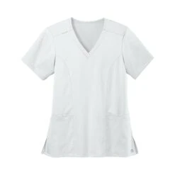 Wink® Women's Premiere Flex™ V-Neck Top (Q138222) -Qualityimprint Shop Q13822 white scrubs and lab coats with logo 8