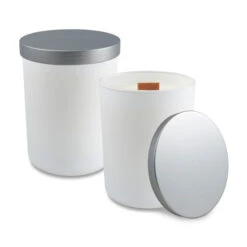 14 Oz. White Matte Candle With LUX Box (Q141211) -Qualityimprint Shop Q141211 blank candles with logo 2