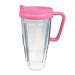 24 Oz. Thermal Travel Mug - Decal (Q141522) -Qualityimprint Shop Q141522 Clear Pink Travel Mugs with logo 12