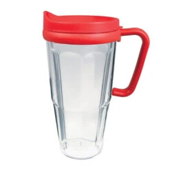 24 Oz. Thermal Travel Mug - Decal (Q141522) -Qualityimprint Shop Q141522 Clear Red Travel Mugs with logo 3