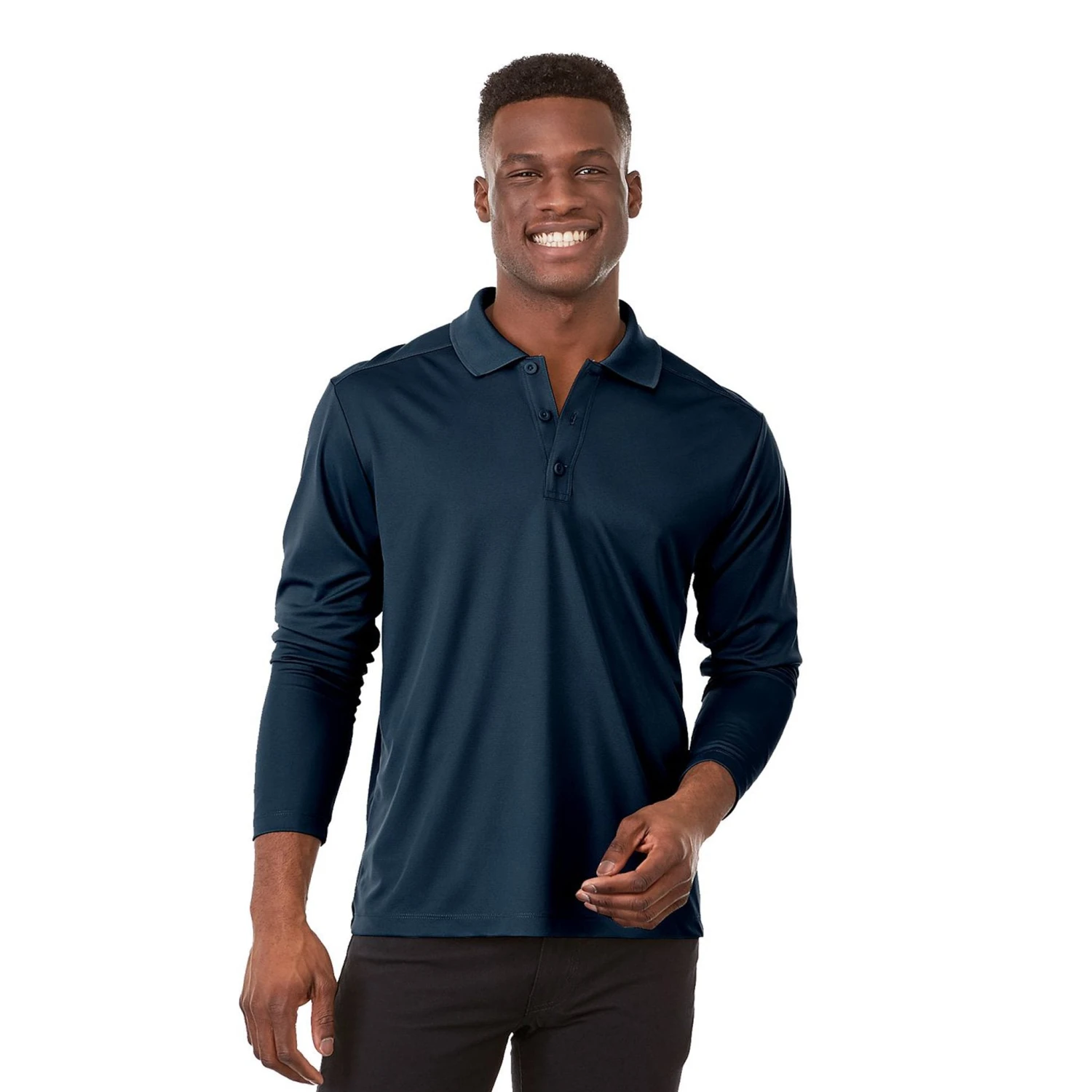 Elevate Men's MORI Long Sleeve Polo (Q143322) 2 Elevate Men's MORI Long Sleeve Polo (Q143322) - Image 2