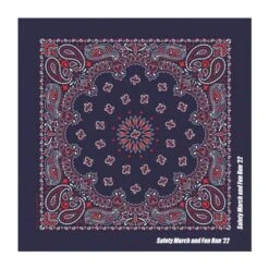 22 In Traditional USA Paisleys Bandana - Blue-Red-White (Q146522)