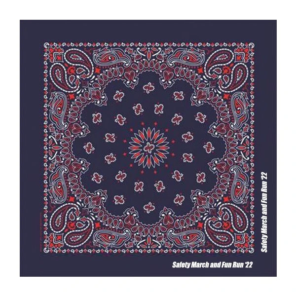 22 In Traditional USA Paisleys Bandana - Blue-Red-White (Q146522) 1 22 In Traditional USA Paisleys Bandana - Blue-Red-White (Q146522)