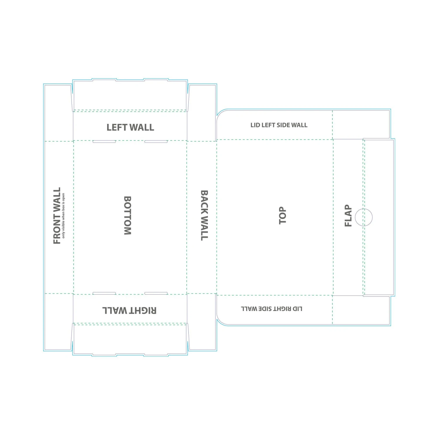 13" X 9.75" X 2.5" E-Flute Fold Above Box (Q151422) 2 13" X 9.75" X 2.5" E-Flute Fold Above Box (Q151422) - Image 2