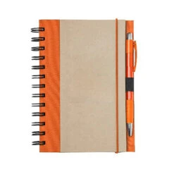 Recycled Color Spine Notebook (Q152235) 10 Recycled Color Spine Notebook (Q152235) -Qualityimprint Shop Q152235 orange notebooks with logo 5