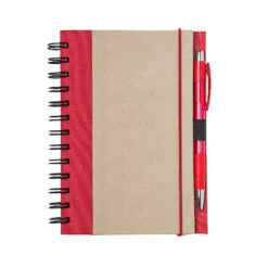 Recycled Color Spine Notebook (Q152235) 11 Recycled Color Spine Notebook (Q152235) -Qualityimprint Shop Q152235 red notebooks with logo 6
