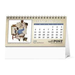 The Saturday Evening Post Desk Calendars (Q154711) -Qualityimprint Shop Q154711 white month blank deskcalendars withlogo 3