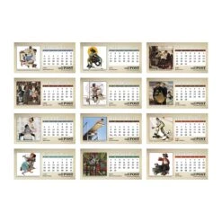 The Saturday Evening Post Desk Calendars (Q154711) -Qualityimprint Shop Q154711 white months deskcalendars withlogo 4