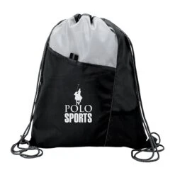 Mesh Drawstring Bags With Front Pull-Tab Pocket (Q164311)