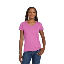Gildan® Ladies Heavy Cotton™ 100% Cotton V-Neck T-Shirt (Q167922) 15 Gildan® Ladies Heavy Cotton™ 100% Cotton V-Neck T-Shirt (Q167922) -Qualityimprint Shop Q167922 azalea vneck tshirts with logo 12
