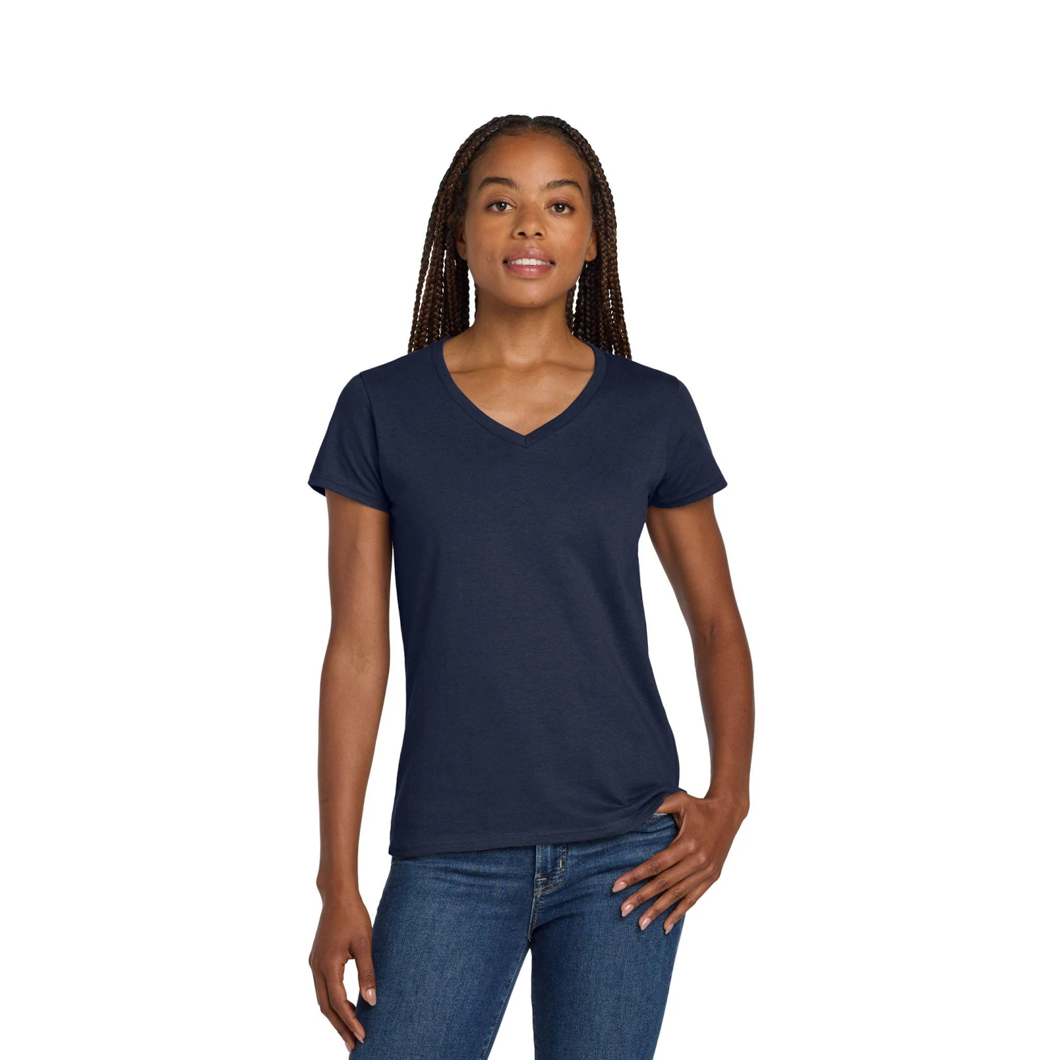 Gildan® Ladies Heavy Cotton™ 100% Cotton V-Neck T-Shirt (Q167922) 8 Gildan® Ladies Heavy Cotton™ 100% Cotton V-Neck T-Shirt (Q167922) - Image 8