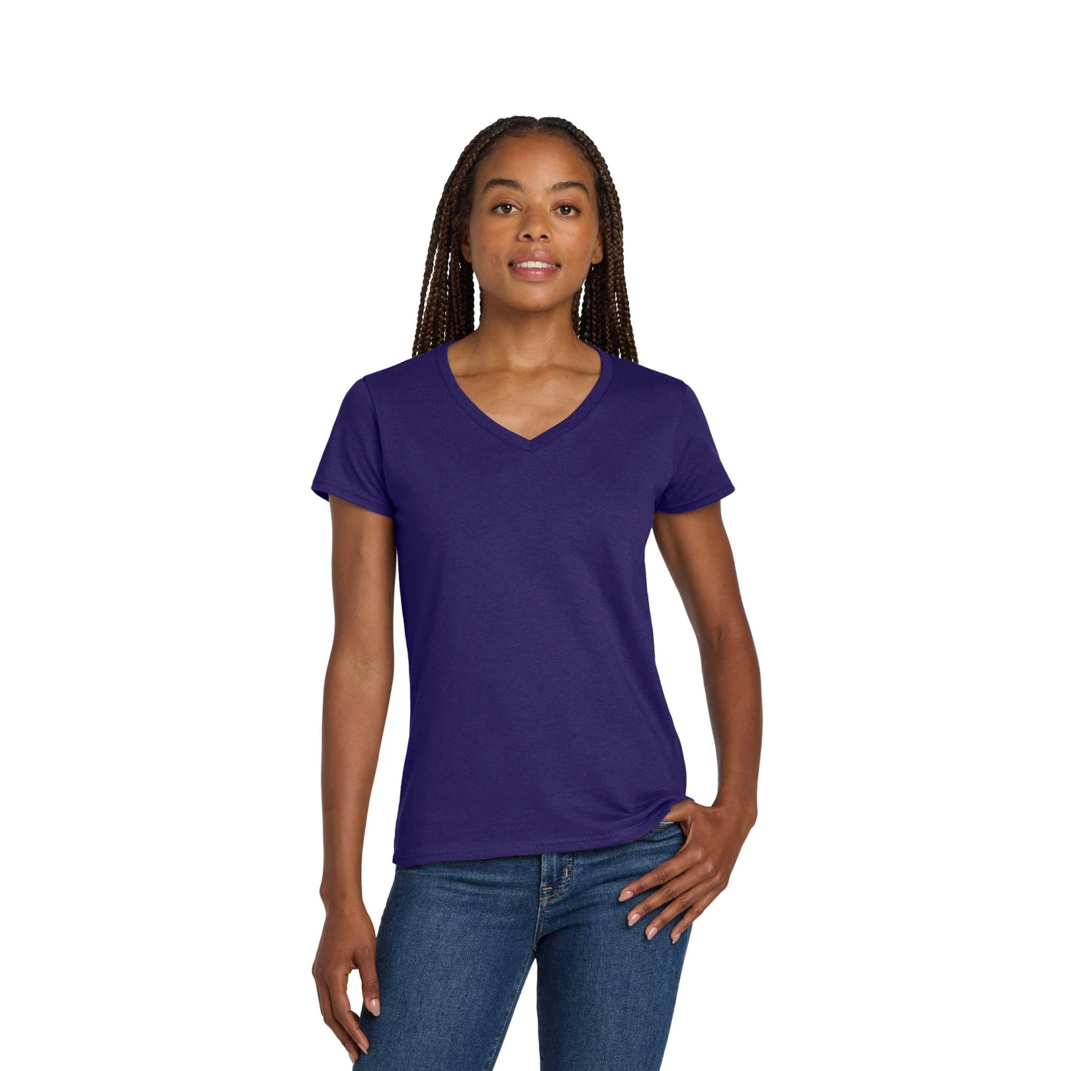 Gildan® Ladies Heavy Cotton™ 100% Cotton V-Neck T-Shirt (Q167922) 9 Gildan® Ladies Heavy Cotton™ 100% Cotton V-Neck T-Shirt (Q167922) - Image 9