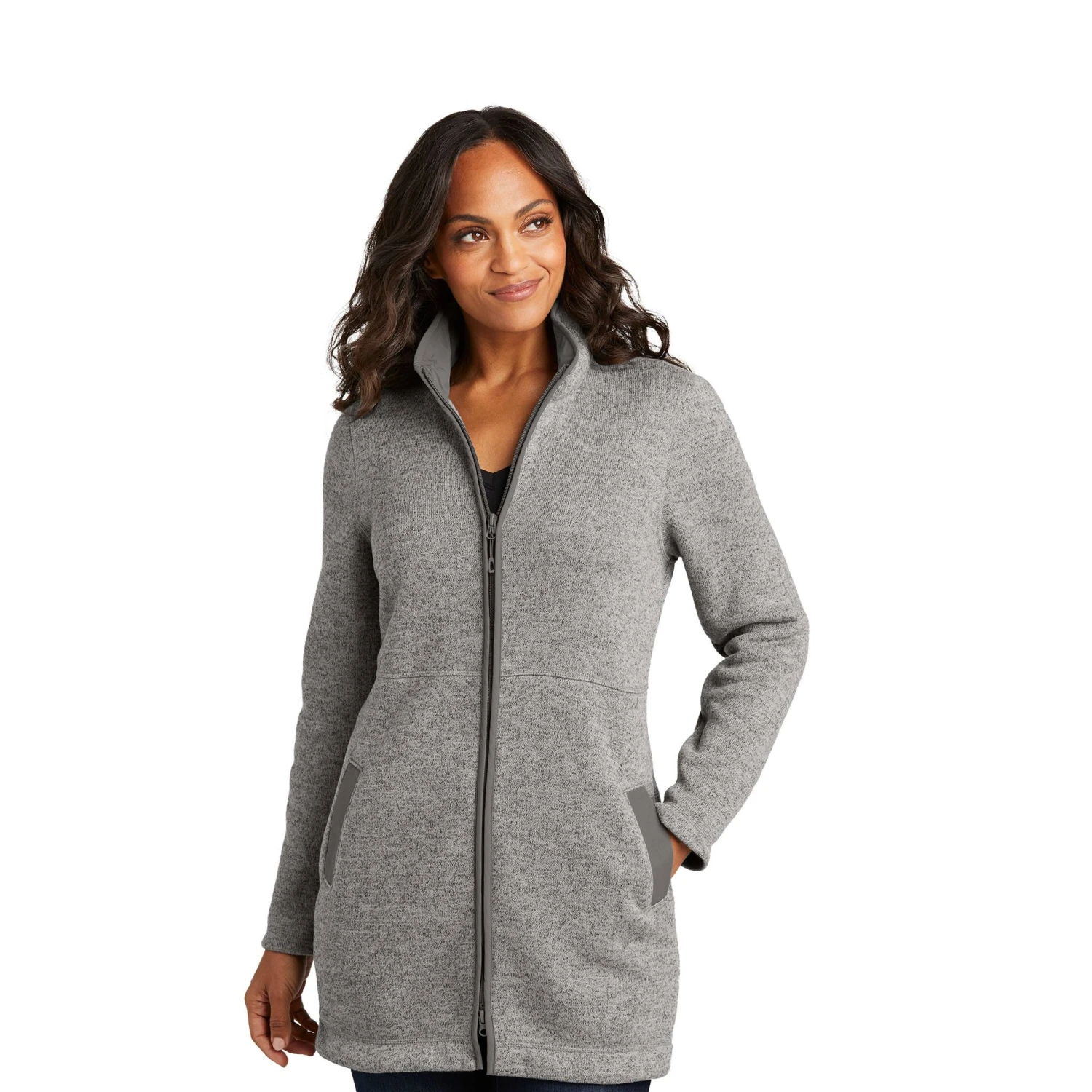 Port Authority® Ladies Arc Sweater Fleece Long Jacket (Q168922) 4 Port Authority® Ladies Arc Sweater Fleece Long Jacket (Q168922) - Image 4