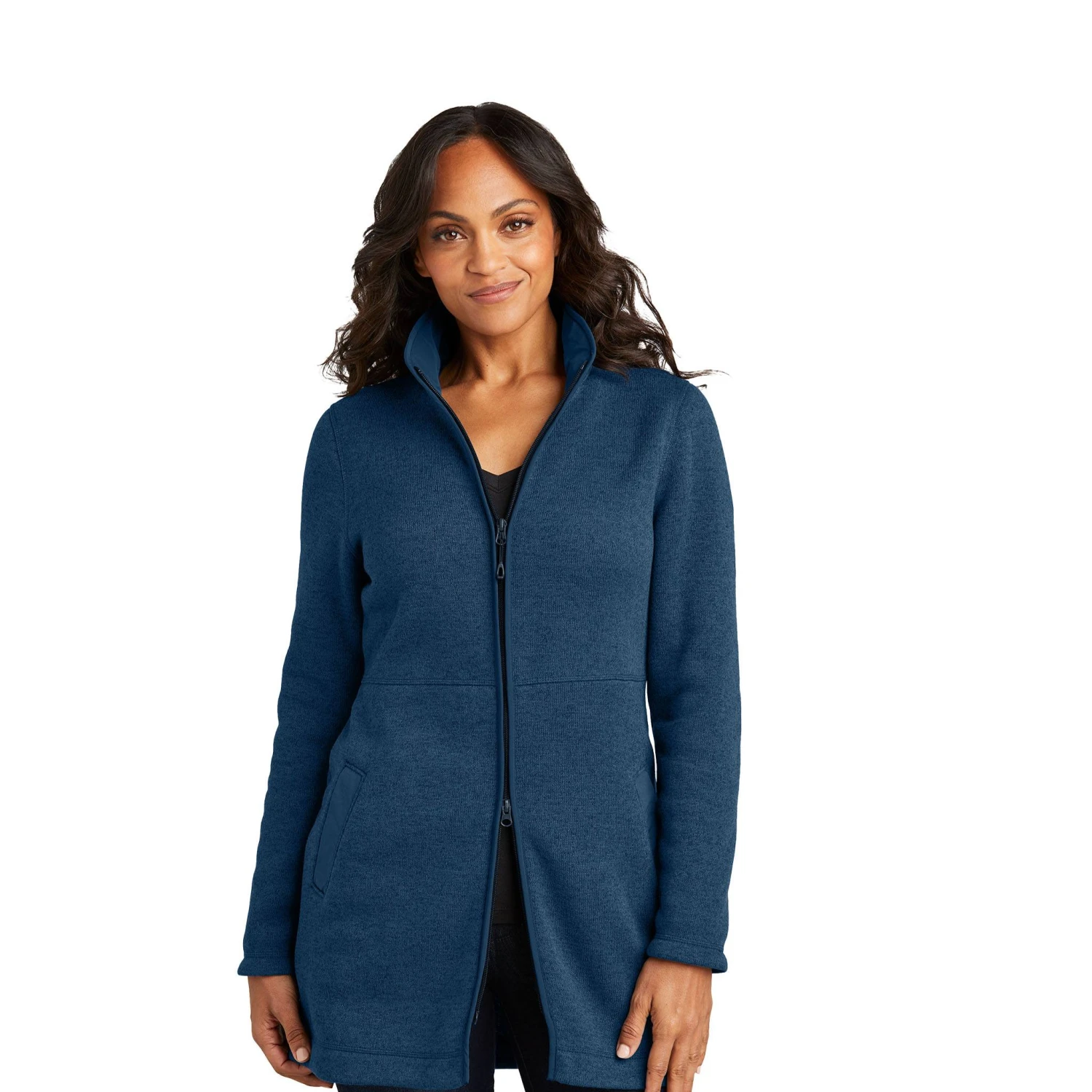 Port Authority® Ladies Arc Sweater Fleece Long Jacket (Q168922) 2 Port Authority® Ladies Arc Sweater Fleece Long Jacket (Q168922) - Image 2
