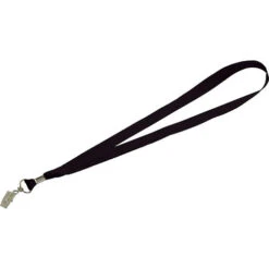 Lanyard With Bulldog Clip (Q174776) -Qualityimprint Shop Q174776 black lanyards with logo 2