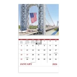 Celebrate America - Spiral (Q179811) -Qualityimprint Shop Q179811 white month blank calendars withlogo 3