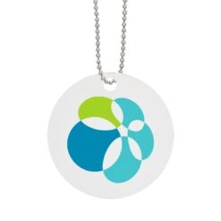 Acrylic Charm With Chain - Circle (Q181122)
