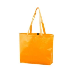 Beach Tote Bags With Hook & Loop Fastener Closure (Q185711) -Qualityimprint Shop Q185711 yellow totebags with logo 10