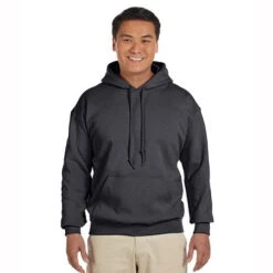 Gildan Heavy Blend™ 8 Oz. 50/50 Hood (Q200676) -Qualityimprint Shop Q200676 charcoal sweatshirts with logo 5