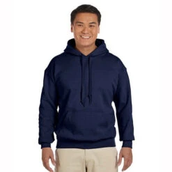 Gildan Heavy Blend™ 8 Oz. 50/50 Hood (Q200676) -Qualityimprint Shop Q200676 navy sweatshirts with logo 8
