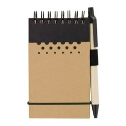Mini Jotter & Pen (Q204311) -Qualityimprint Shop Q204311 black blank notepads withlogo 4