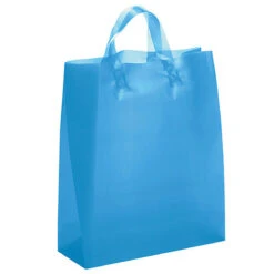 Hercules Frosted Bag (Q204776) -Qualityimprint Shop Q204776 blue shopping bags with logo 3