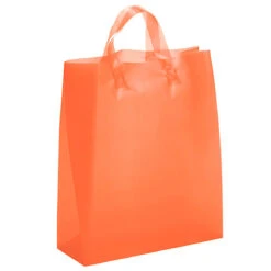 Hercules Frosted Bag (Q204776) -Qualityimprint Shop Q204776 tangerine shopping bags with logo 8