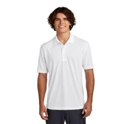Sport-Tek® Dri-Mesh® Polo Shirts (Q205311) -Qualityimprint Shop Q205311 White Polo Shirts with logo 1