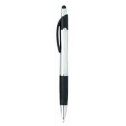 Souvenir® Metallic Emblem Stylus Pen (Q206311) -Qualityimprint Shop Q206311 silver pens with logo 6