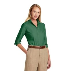Brooks Brothers® Women's Wrinkle-Free Nailhead Shirt (Q209722) -Qualityimprint Shop Q209722 ClubGreen Dress Shirts with logo 1