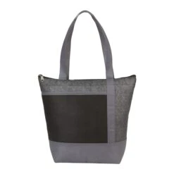 Chrome Non-Woven 9 Can Lunch Cooler (Q213322) -Qualityimprint Shop Q213322 black blank coolerbags withlogo 3