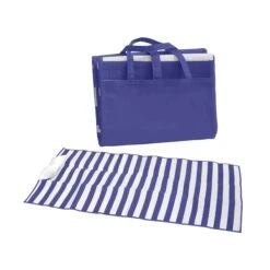 Beach Mat (Q213422) -Qualityimprint Shop Q213422 blue white beach mats with logo 6