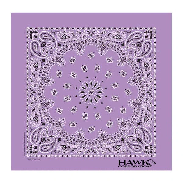 22 In Traditional USA Paisleys Bandana - Lavender (Q216522) 1 22 In Traditional USA Paisleys Bandana - Lavender (Q216522)