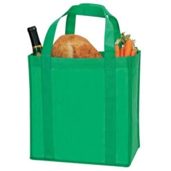 Reusable Grocery Tote Bag (Q226311) -Qualityimprint Shop Q226311 kelly green open tote bags with logo 15