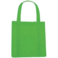 Reusable Grocery Tote Bag (Q226311) -Qualityimprint Shop Q226311 lime green tote bags with logo 13