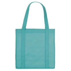 Reusable Grocery Tote Bag (Q226311) -Qualityimprint Shop Q226311 teal tote bags with logo 4