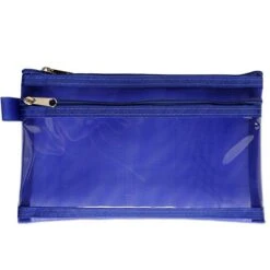 Zippered Twin Pocket Supply Pouches (Q238411) -Qualityimprint Shop Q238411 blue