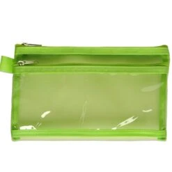 Zippered Twin Pocket Supply Pouches (Q238411) -Qualityimprint Shop Q238411 lime