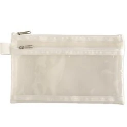 Zippered Twin Pocket Supply Pouches (Q238411) -Qualityimprint Shop Q238411 white