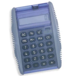 Robot Series® Calculator (Q24366) -Qualityimprint Shop Q24366 transblue calculators with logo 3