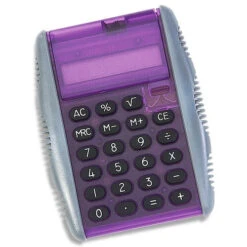 Robot Series® Calculator (Q24366) -Qualityimprint Shop Q24366 transpurple calculators with logo 4