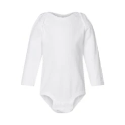 Rabbit Skins Infant Fine Jersey Long Sleeve Bodysuit (Q252332) 38 Rabbit Skins Infant Fine Jersey Long Sleeve Bodysuit (Q252332) -Qualityimprint Shop Q252332 white onesies with logo 4