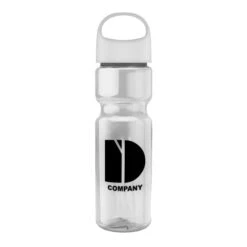 28 Oz. Champion Transparent Bottle - Oval Crest Lid (Q253722)