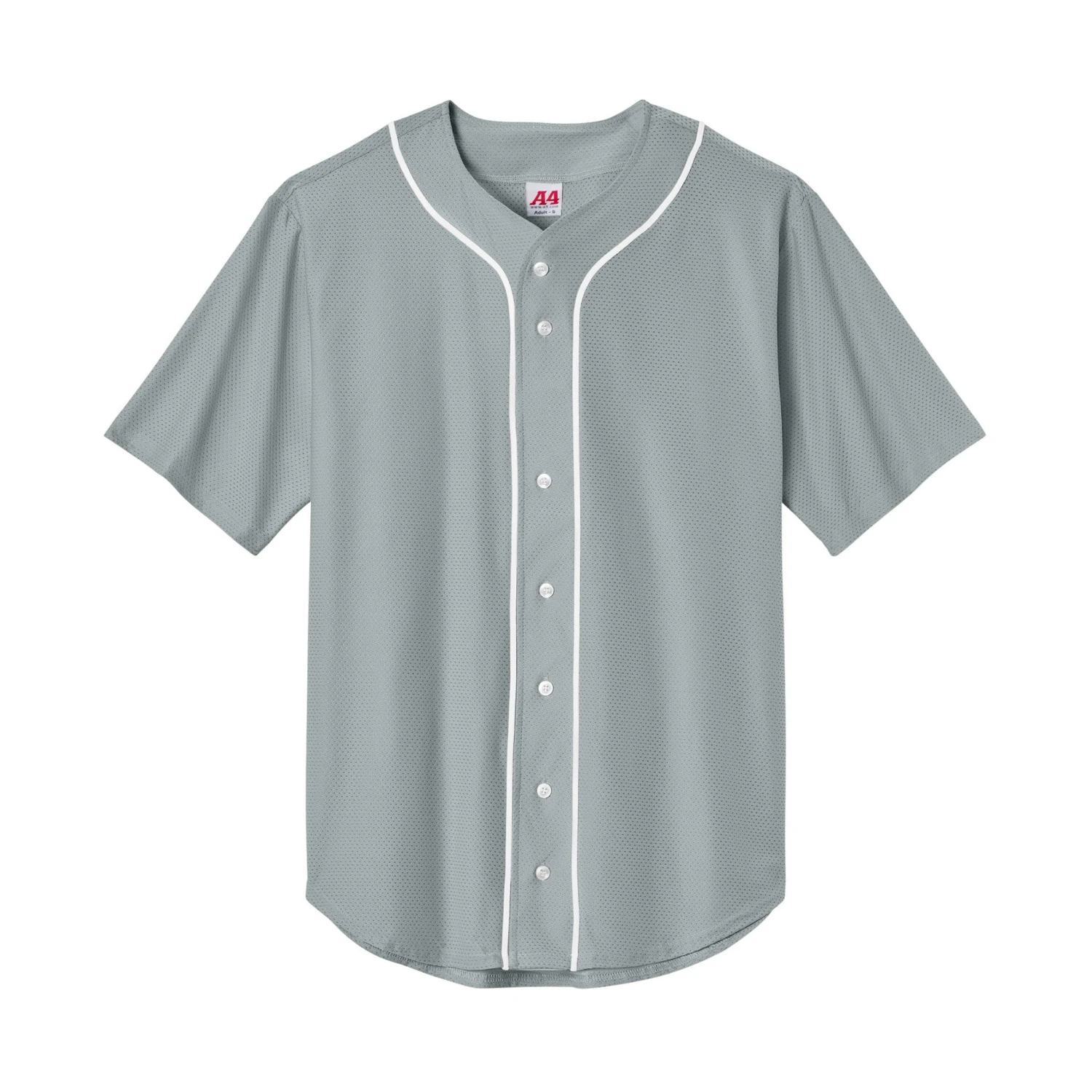 A4 Short Sleeve Full-Button Baseball Top (Q254332)