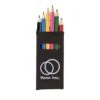 JORNIKOLOR Six Color Wooden Pencil Set In Black Box (Q259222) 12 JORNIKOLOR Six Color Wooden Pencil Set In Black Box (Q259222) -Qualityimprint Shop Q259222 colored pencils with logo 1