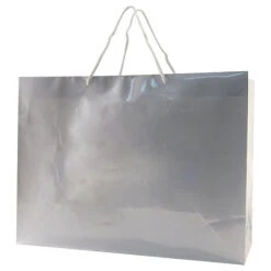 Color Gloss Laminated Tote (16" X 6" X 12") (Q26340) -Qualityimprint Shop Q26340 platinum shopping bags with logo 3